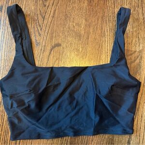 Aerie Black Crop Bralette Bikini Top